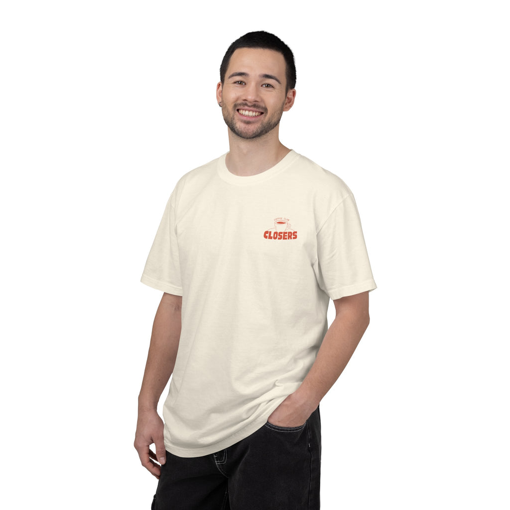 Closers Only Graphic T-Shirt — Retro Walking Mug Design