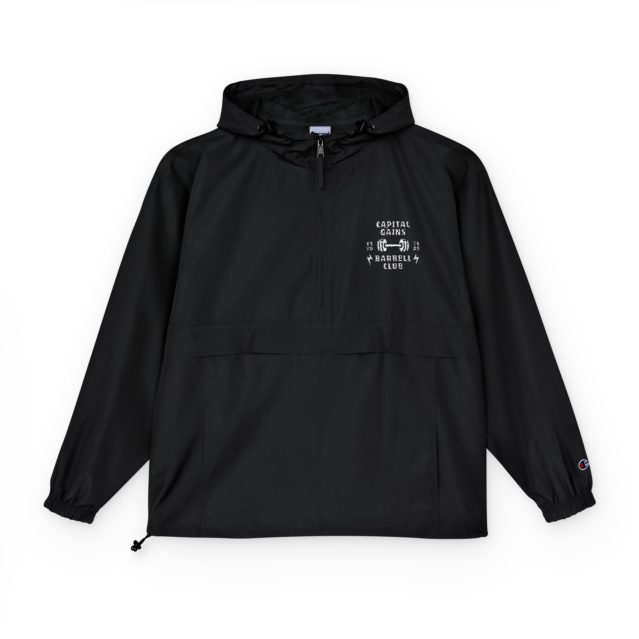 Capital Gains Club Champion Anorak Jacket — Lightweight Windbreaker with Chest Blossom Print