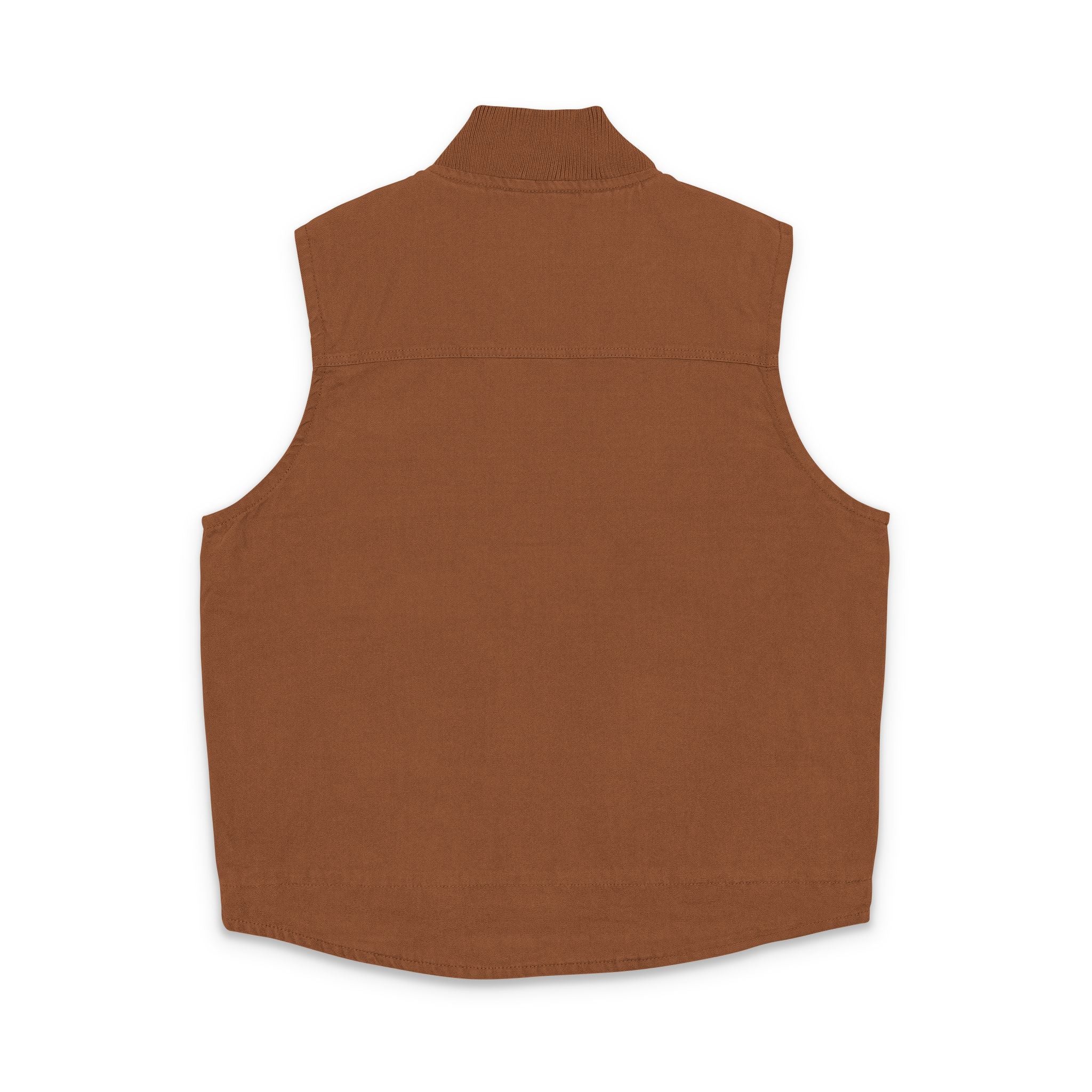 "Sweat Equity" Embroidered Duck Cloth Work Vest — Rugged Canvas Utility Vest