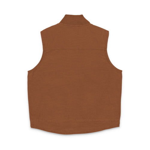 "Sweat Equity" Embroidered Duck Cloth Work Vest — Rugged Canvas Utility Vest