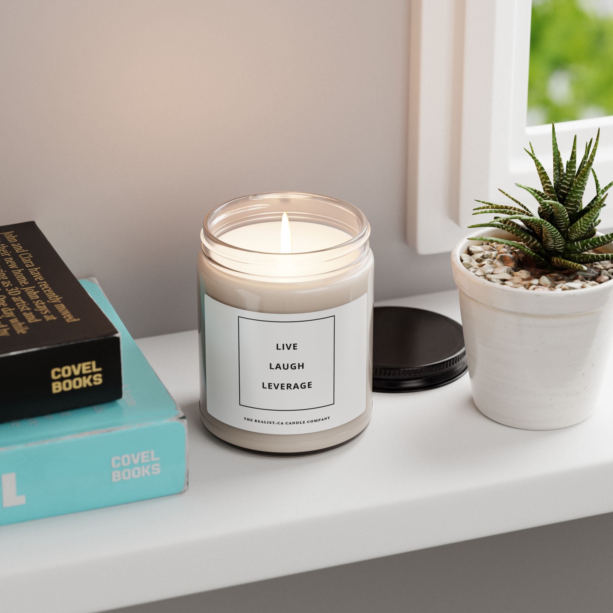 Live Laugh Leverage Soy Candle — 9oz Scented Jar Candle