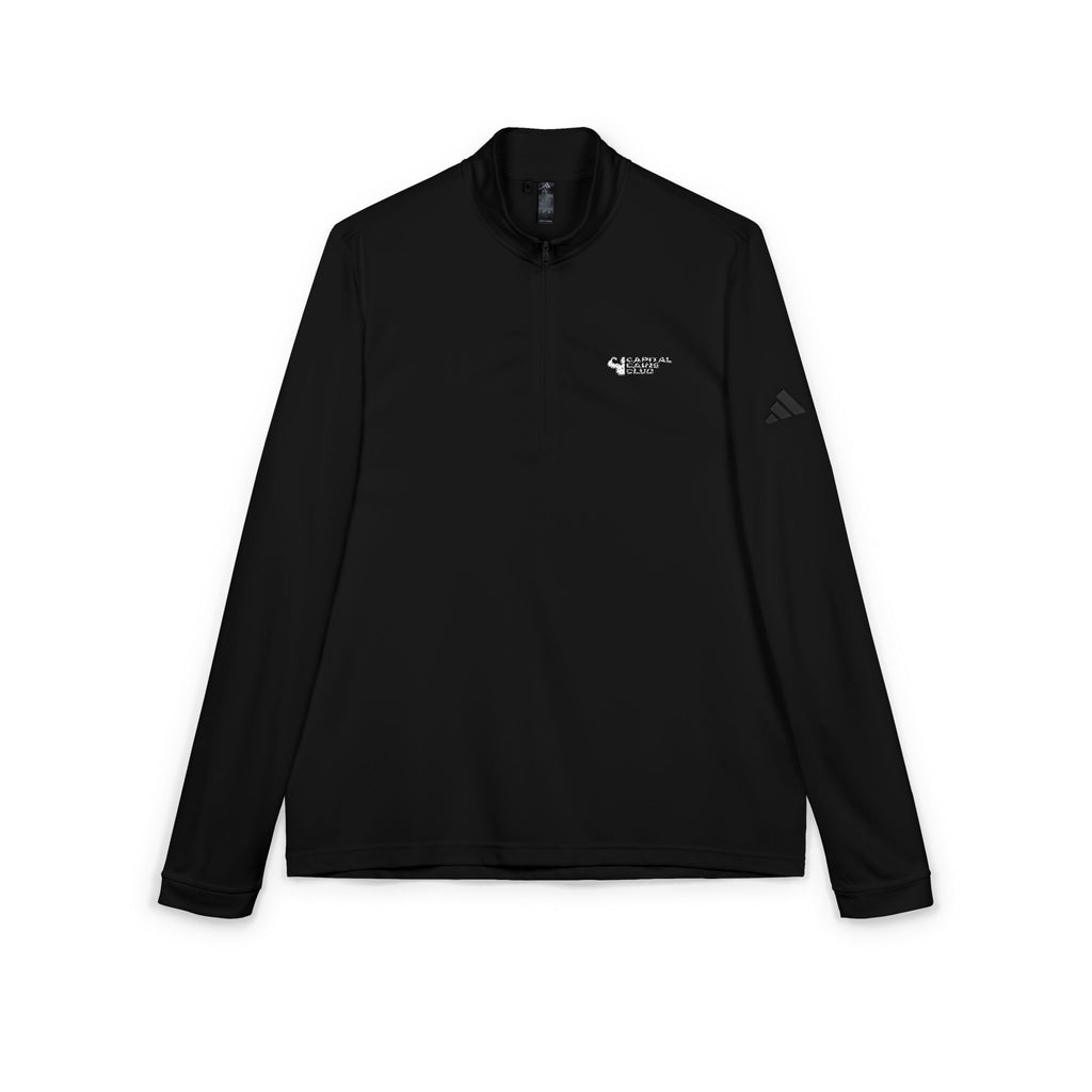 Embroidered Quarter-Zip Pullover — Grey Athletic Adidas Style