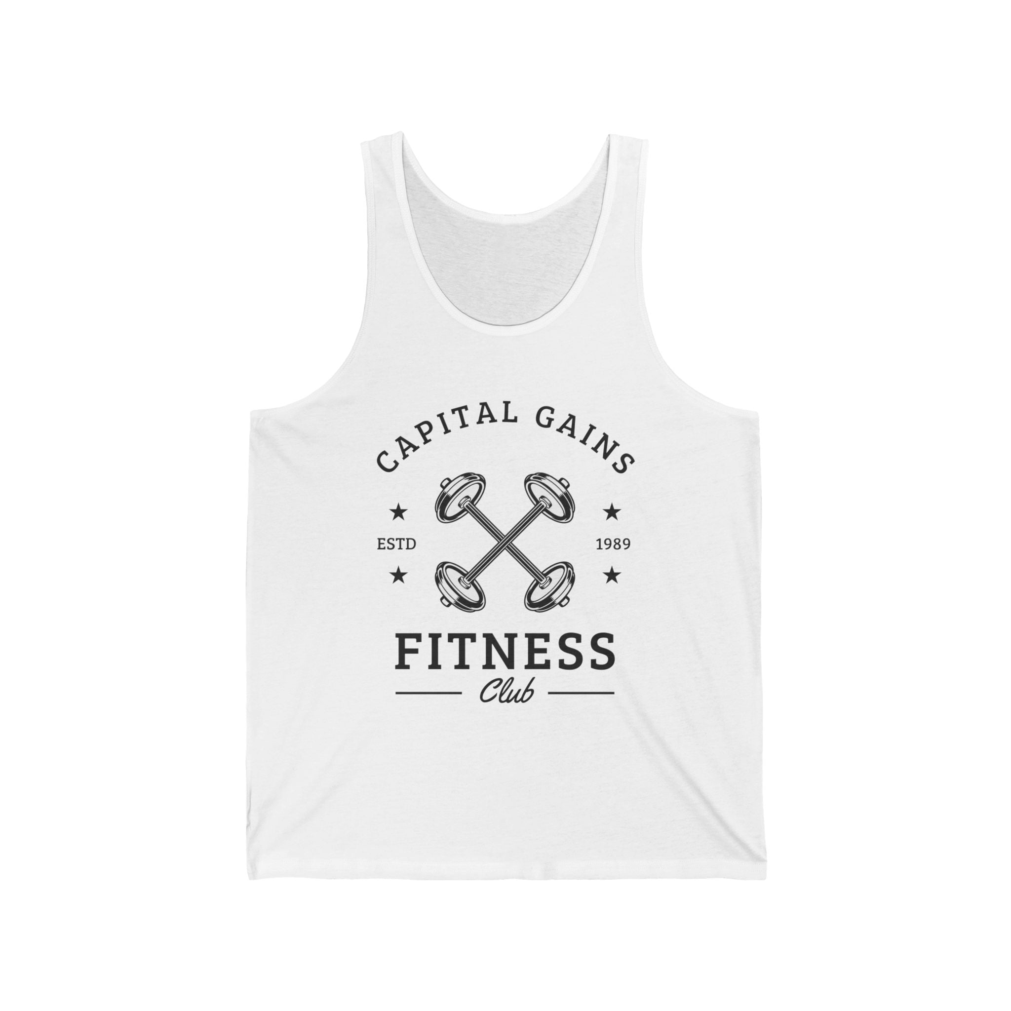 Capital Gains Fitness Club Tank Top — Gym Workout Racerback Tank