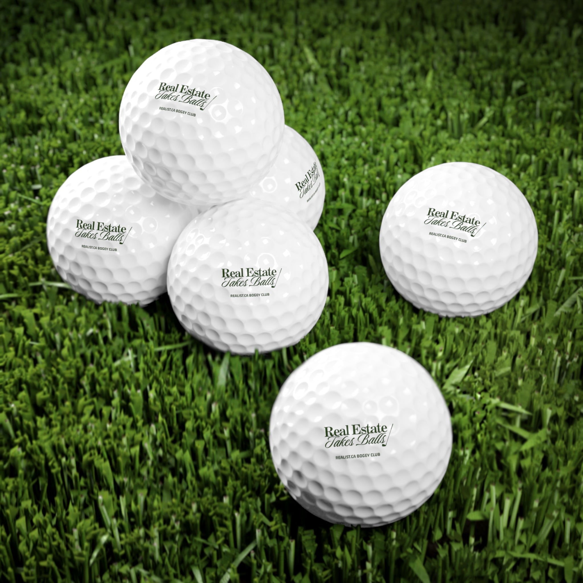 "Real Estate Takes Balls" Golf Balls, 6pcs