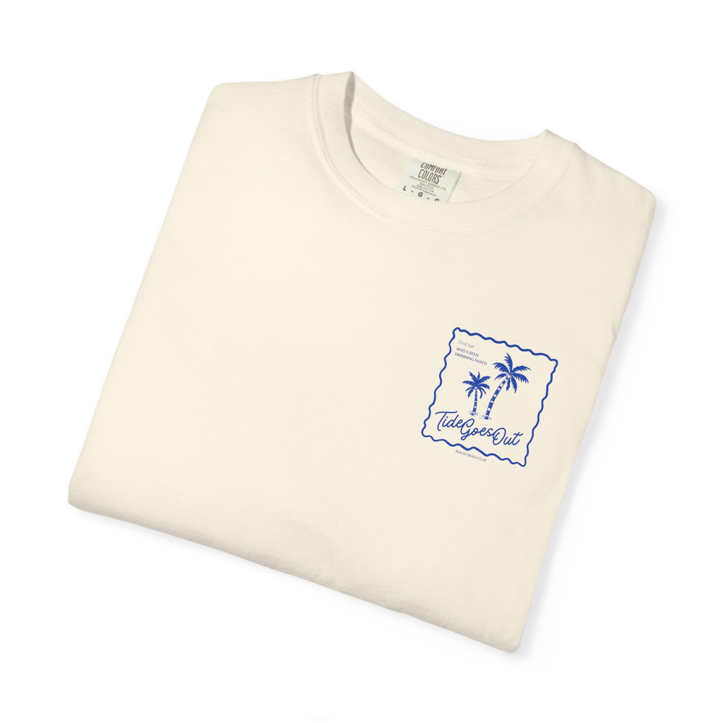 Beach Club Graphic T-Shirt — "Tide Goes Out" Surf Design