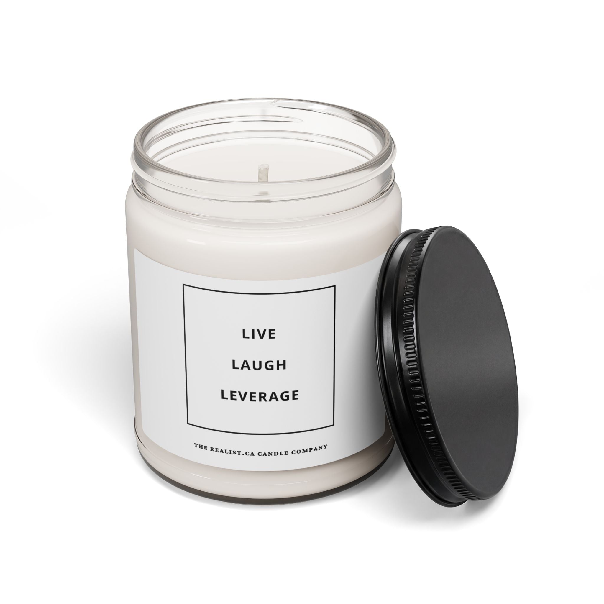 Live Laugh Leverage Soy Candle — 9oz Scented Jar Candle