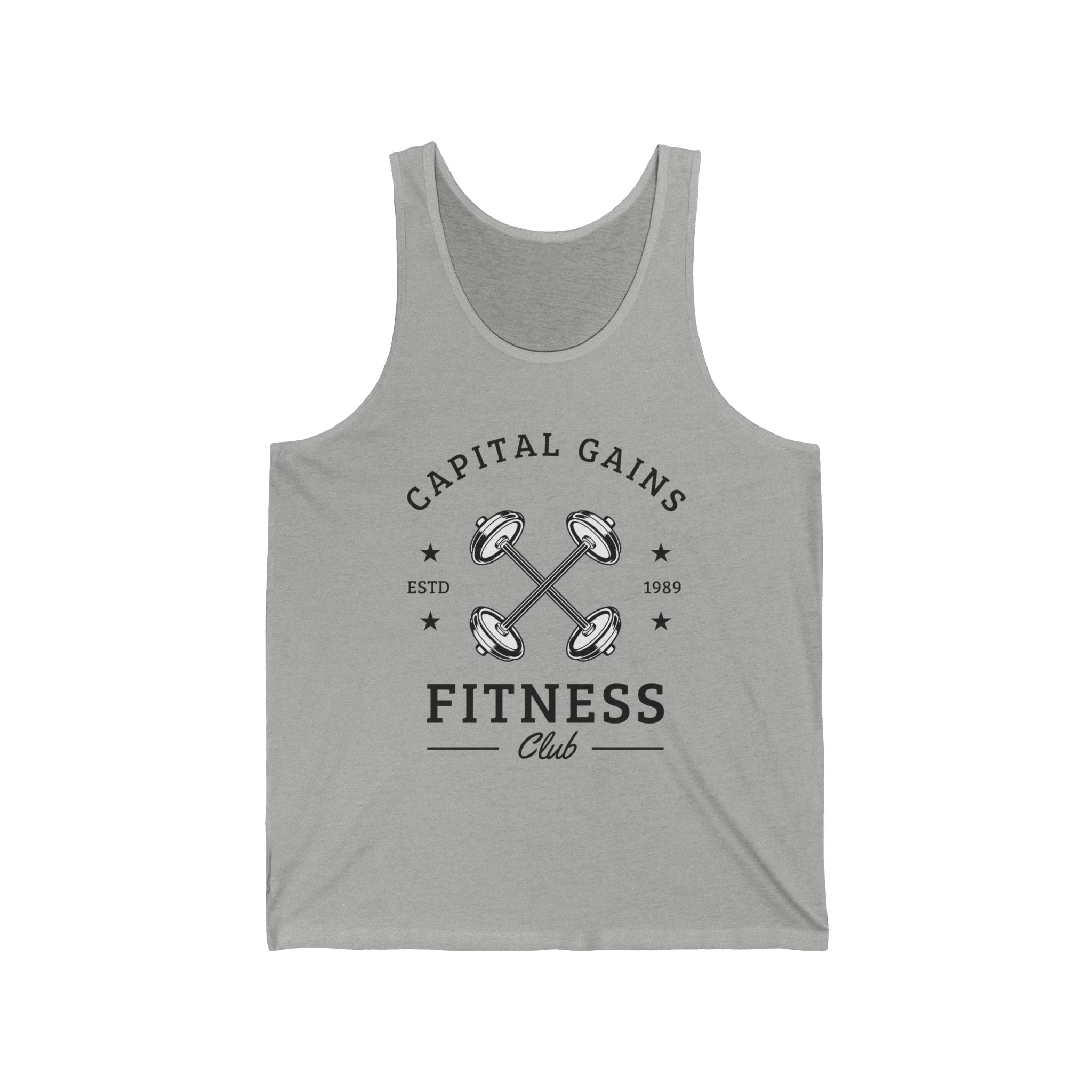 Capital Gains Fitness Club Tank Top — Gym Workout Racerback Tank